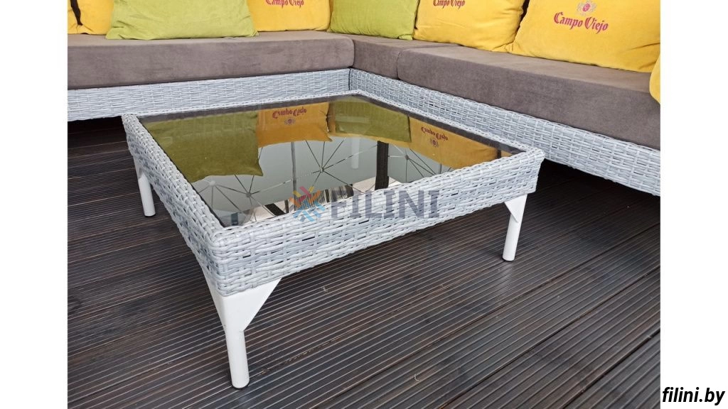 журнальный столик "Престо". Обеденные, журнальные, кофейные столы из ротанга. Круглые, овальные, прямоугольные столы недорого Минск. Фокси крафт - уличная мебель для сада, террасы, балкона