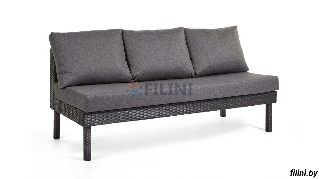 Плетеный диван "Голд" из искусственного ротанга для балкона, лоджии, веранды, террасы, сада. Фокси крафт - производство уличной мебели в Минске