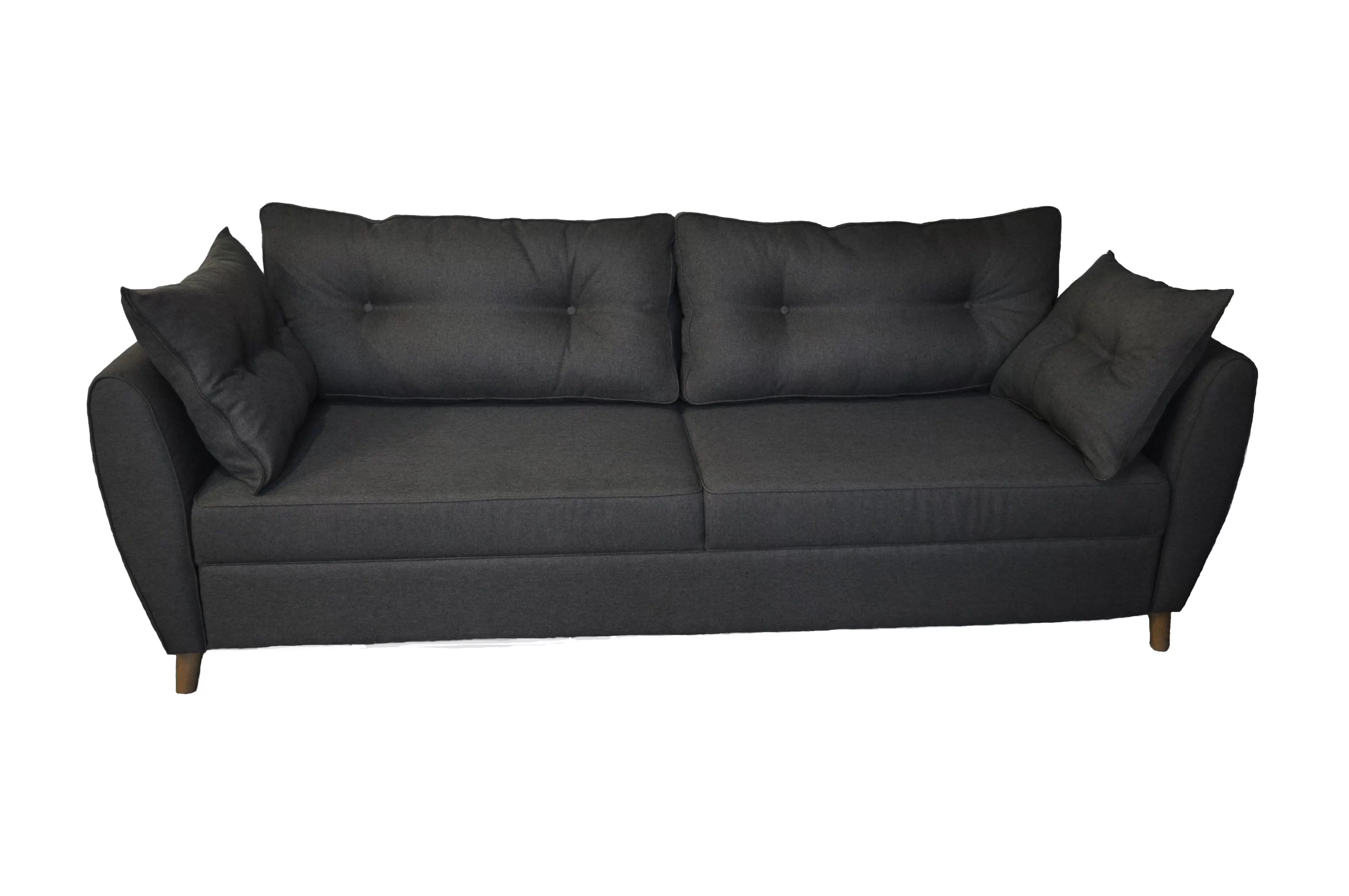 Прямой трехместный диван графитового цвета в гостиную в рассрочку у производителя ООО Фокси крафт