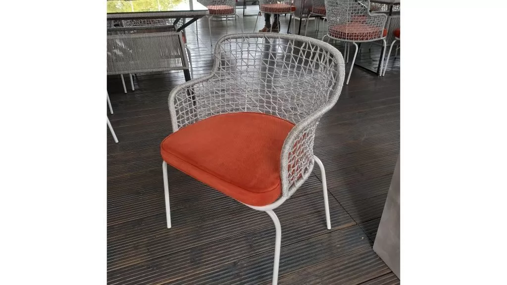 Стулья для кафе из веревки. Плетеный обеденный стул Клауд для кафе, ресторана, террасы, веранды от Фокси крафт