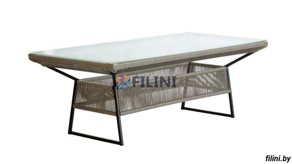 Плетеный уличный стол "Клауд" из роупа или ротанга, для террасы, на сайте производителя filini.by