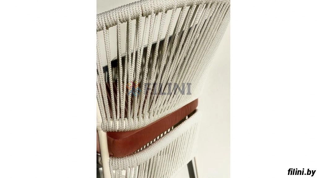 Плетеный стул Обби из искусственной веревки на террасу, веранду, в ресторан или кафе