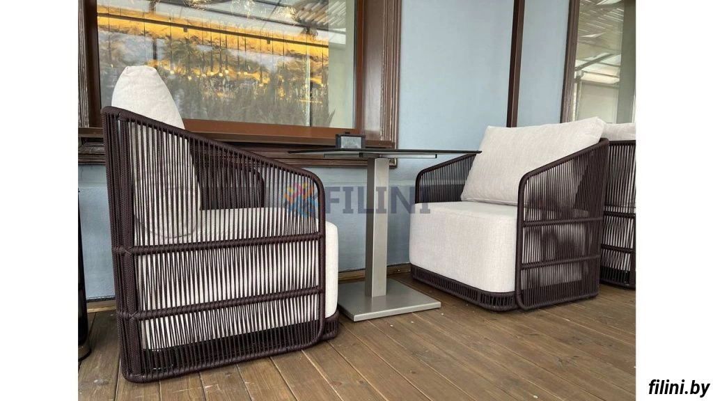 Набор мебели для террасы "Марбл" из роупа (веревки) на сайте производителя filini.by