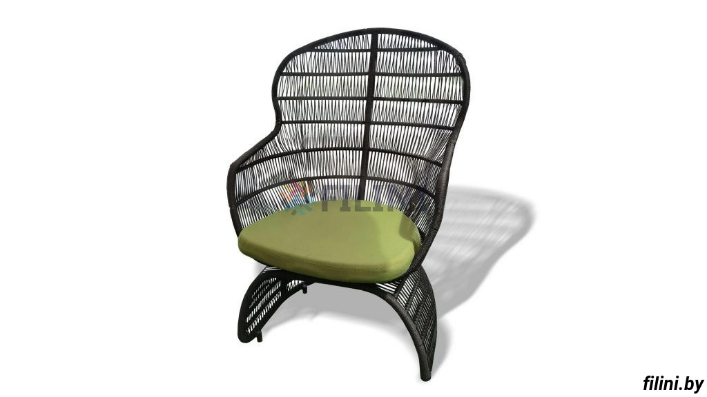 Купить плетеное кресло "Тюльпан" из джута с подушками на молнии, недорого в Минске, для террасы кафе, веранды ресторана, дачи, сада, балкона, лоджии у производителя ООО Фокси крафт
