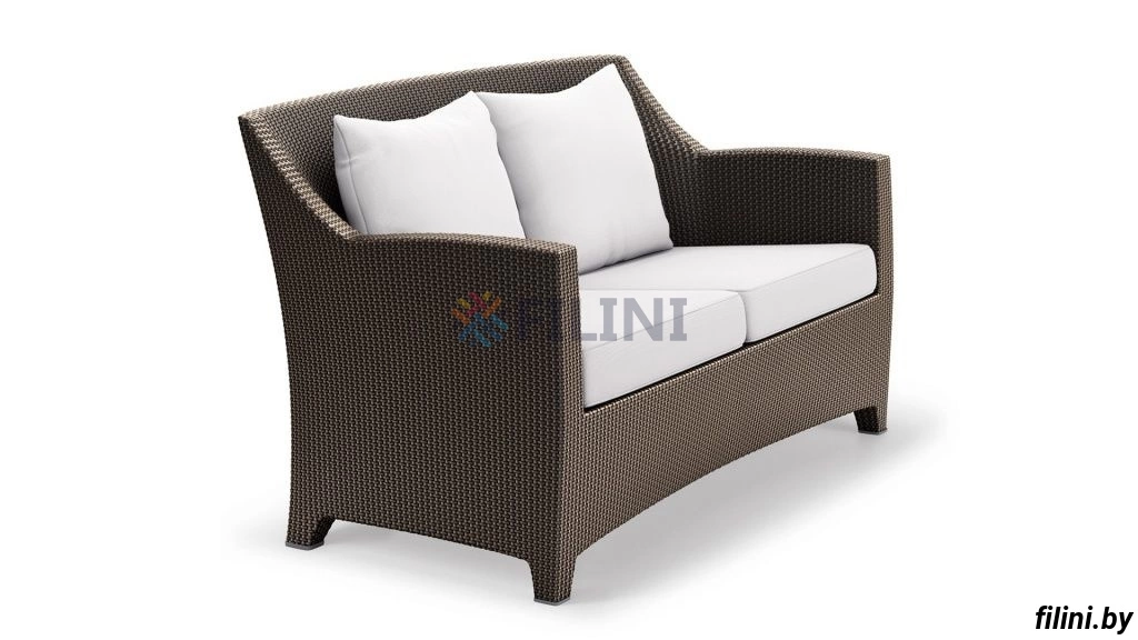 Купить садовый диван Лофт для веранды, террасы, сада на металлическом каркасе с подушками из влагостойкой ткани в Минске. Фокси крафт - производство уличной мебели в Беларуси