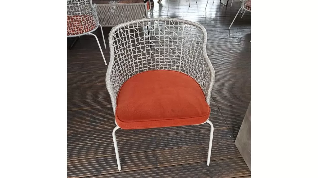 Плетеный обеденный стул Клауд из веревки. Стулья из веревки для кафе, ресторана, террасы, веранды у производителя ООО Фокси крафт из Беларуси