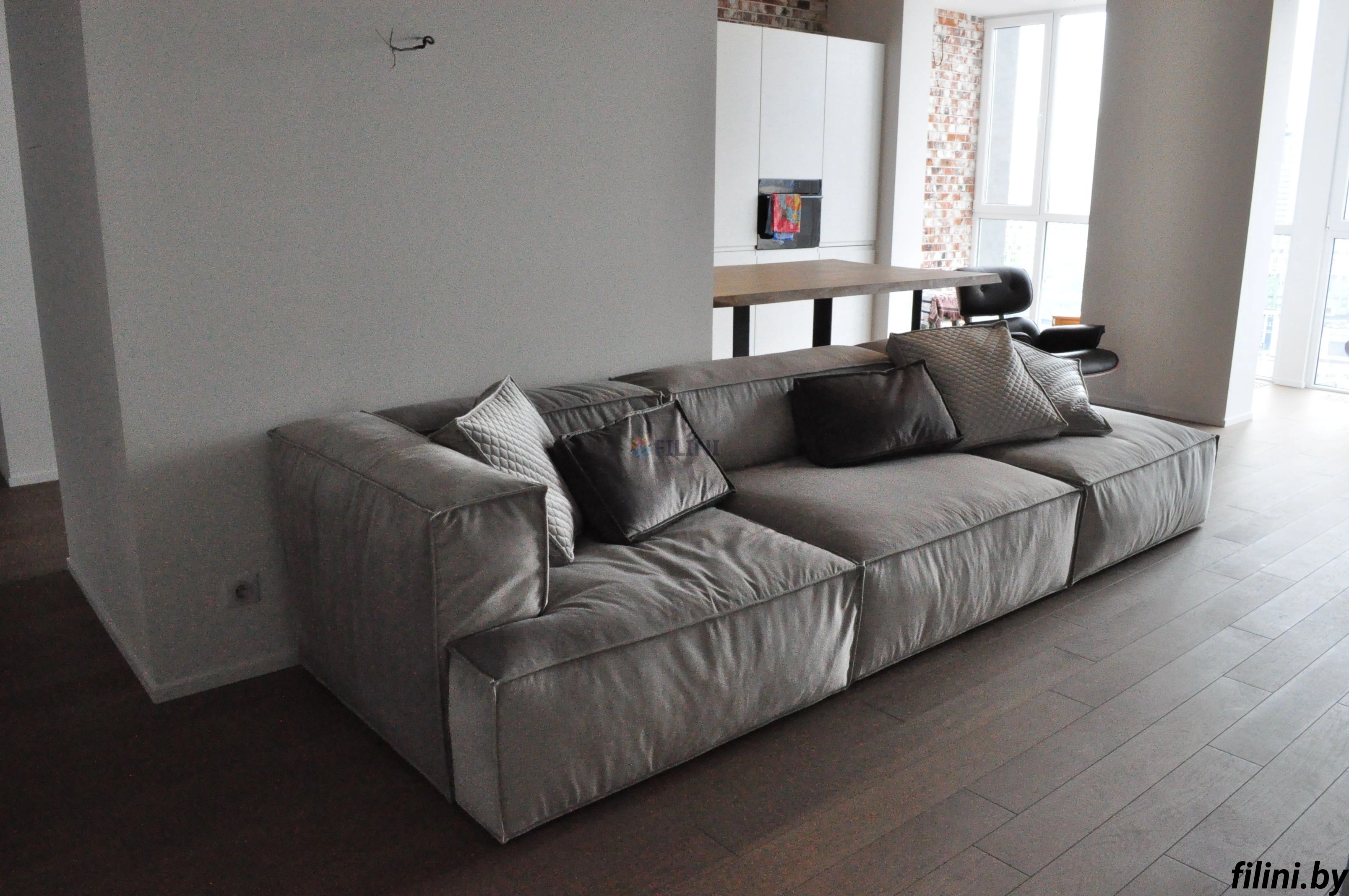 Большой модульный диван Лей на заказ у производителя ООО Фокси крафт Минск