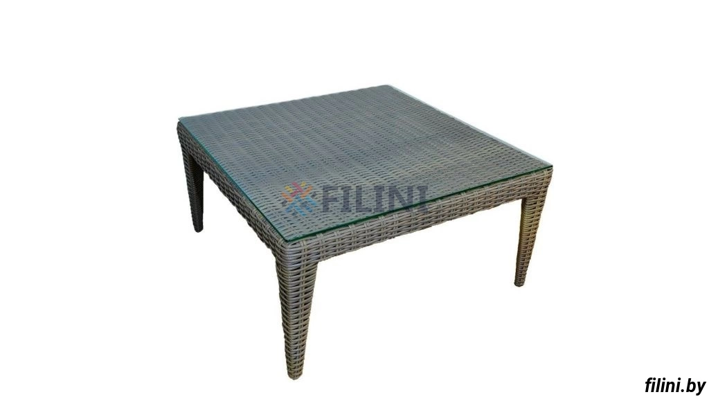 Уличный кофейный кофейный столик "Прованс" из искусственного ротанга. Кофейные, чайные и журнальные уличные столы  купить у производителя ООО Фокси крафт в Минске