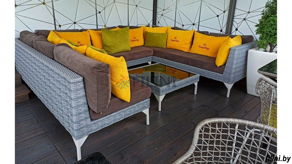 Уличный набор лаунж мебели "Престо" из искусственного ротанга на заказ на сайте производителя filini.by