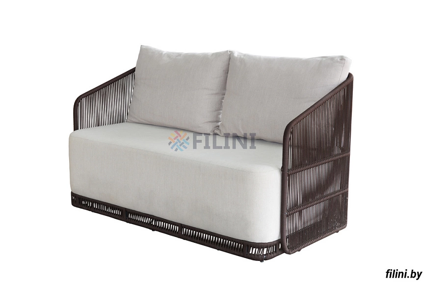 Уличный диван для террасы, беседки, веранды Марбл из роупа, на заказ в Минске. Производитель  ООО Фокси крафт