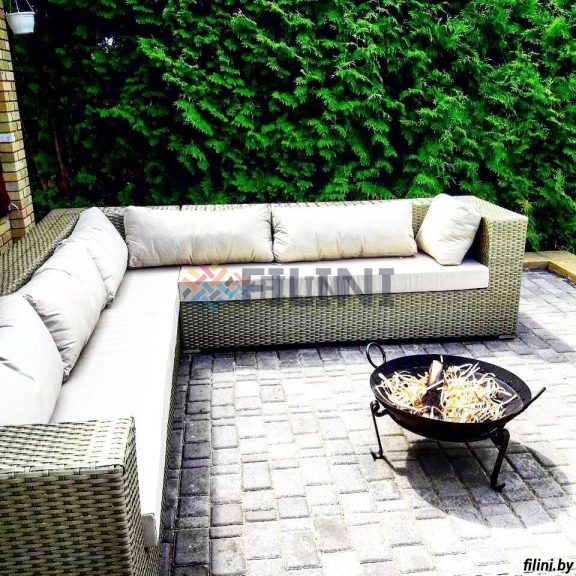 Большой угловой диван на семь посадочных мест из состава коллекции "Квадро"