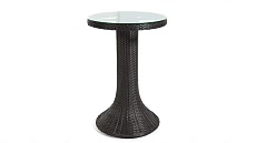 Маленький барный стол круглый из ротанга купить в Минске у производителя ООО Фокси крафт. Полубарные и барные уличные столы для кухни, кафе, ресторана, террасы, балкона, недорого