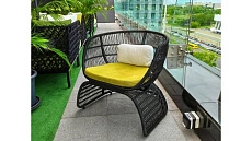 Купить плетеное кресло "Близнецы" из джута с подушками на молнии, недорого в Минске, для террасы кафе, веранды ресторана, дачи, сада, балкона, лоджии у производителя ООО Фокси крафт