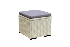 Уличный пуф "Березка" с местом для хранения, из искусственного ротанга на балкон, лоджию, веранду, террасу, сада купить в Минске