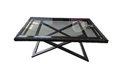 Уличный журнальный журнальный стол "Флед" от производителя Фокси крафт. Уличная мебель для сада, террасы, балкона из искусственного ротанга и синтетической веревки на заказ в Минске