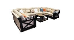 Большой П-образный диван "Эхидо" в стиле шале, в гостиную, зал, на заказ у производителя ООО Фокси крафт Беларусь