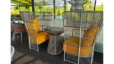 Набор плетеной мебели Фонтан-2, для отдыха на свежем воздухе в кругу семьи и близких друзей. Купить мебель для сада, террасы, уличную мебель для бара, ресторана, кафе в Минске. Столы, стулья, кресла. Рассрочка, доставка по Минску