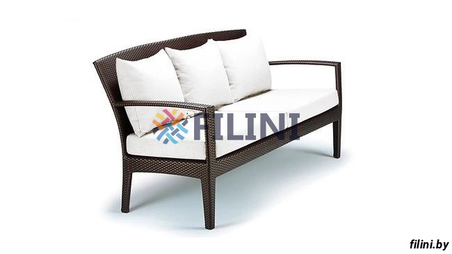 Садовый диван из искусственного ротанга - коллекция "Модерн" на сайте производителя filini.by