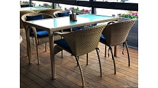 Купить стол и стулья из ротанга коллекция "Манго" для кафе, бара, ресторана, сада, террасы в Минске