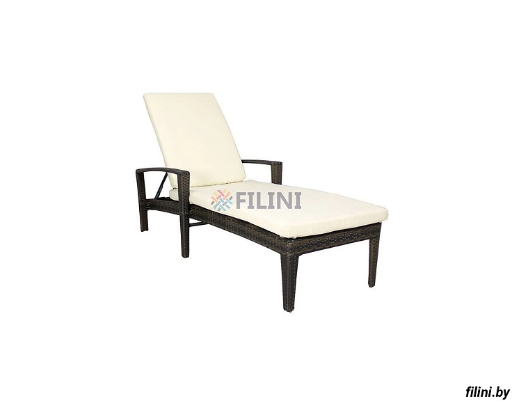 Купить недорогой шезлонг "Модерн" для дачи, сада, террасы, веранды, пляжа, бассейна, СПА из искусственного ротанга. ООО Фокси крафт - производство уличной мебели в Минске