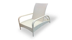 Плетеное кресло-шезлонг "Остин" из искусственного ротанга для дачи, пляжной зоны, бассейна, террасы, СПА с матрацами на заказ, купить недорого у производителя ООО Фокси крафт в Минске