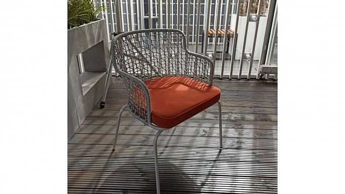 Купить стулья для кафе из веревки в Минске. Обеденный стул "Клауд" из веревки для кафе, ресторана, террасы, балкона, веранды, лоджии у производителя ООО Фокси крафт. Доставка, рассрочка