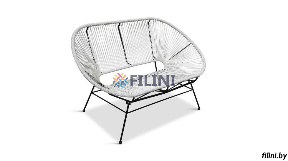 Двухместный уличный диван из искусственного ротанга на террасу, веранду, балкон, лоджию или открытую зону отдыха от производителя ООО Фокси крафт