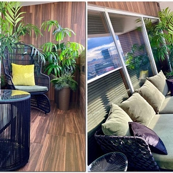 Плетеный диван из веревки (роупа) для террасы кафе и веранды ресторана от производителя ООО Фокси крафт из Беларуси