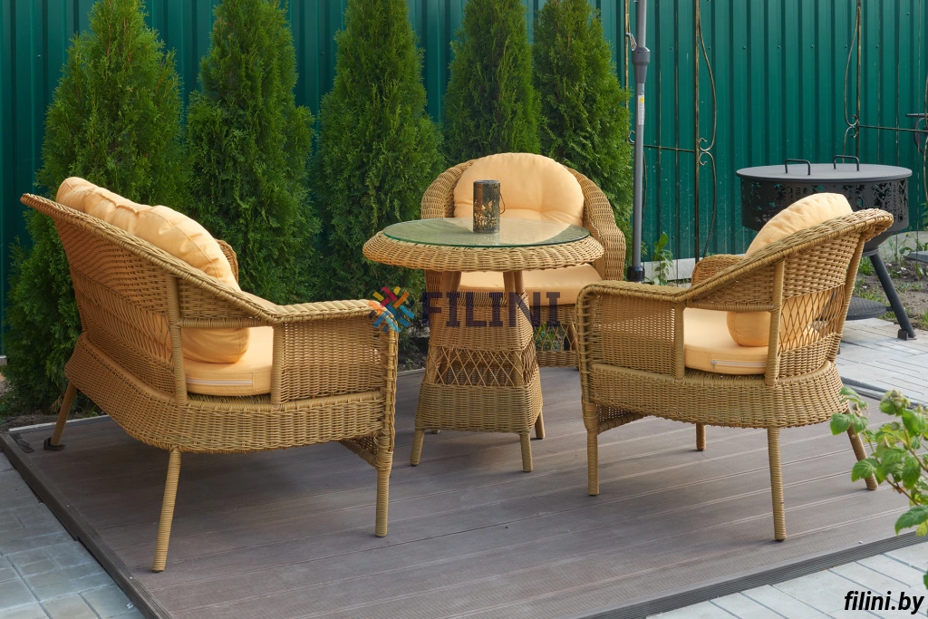 Комплект садовой мебели из искусственного ротанга 