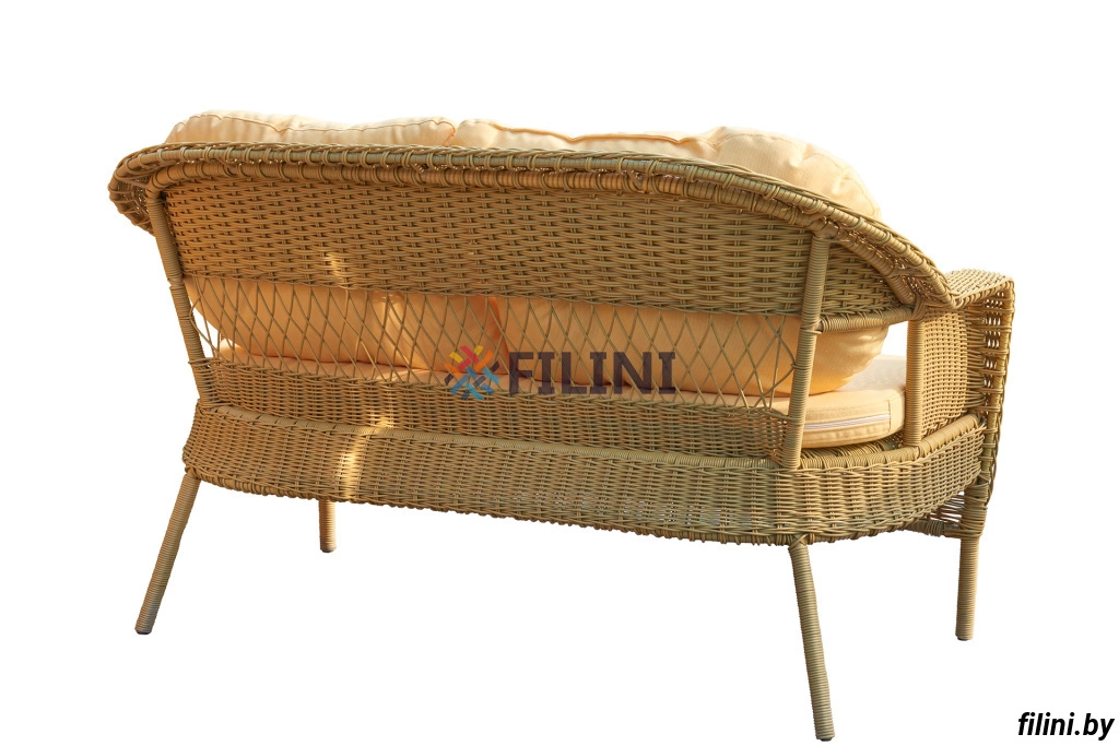 Уличный диван Гроди из ротанга на террасу, веранду у производителя мебели ООО Фокси крафт МинскУличный диван Гроди из ротанга на террасу, веранду у производителя мебели ООО Фокси крафт Минск