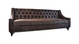 Прямой диван "Гана" из натуральной кожи, без механизма разложения, для офиса, частного кабинета, гостиной, от ООО Фокси крафт Минск