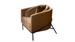 Мягкое кресло "Венди" на металлическом каркасе, для лаунж зоны в стиле лофт, от ООО"Фокси крафт"