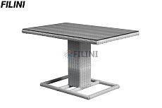 Большой обеденный стол "Рубик" из искусственного ротанга купить в Минске. Обеденные, журнальные, кофейные, чайные столы из ротанга на заказ в ООО Фокси крафт Беларусь