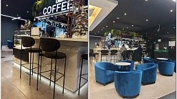 Фокси крафт в интерьере кафе "Lavazza"