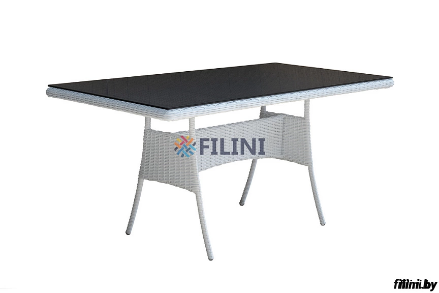 Уличный стол "Березка" на террасу или веранду, из искусственного ротанга. Производитель уличной мебели ООО Фокси крафт, Беларусь