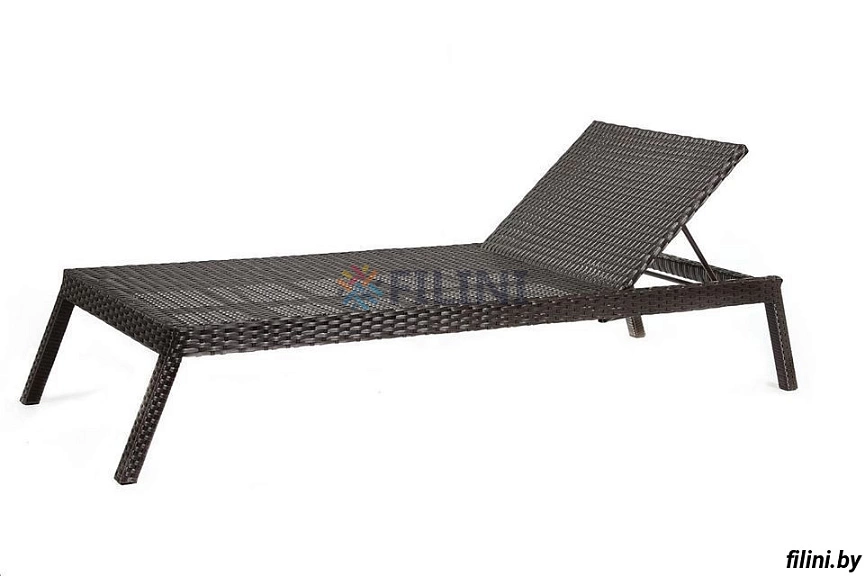 Садовый шезлонг "Квадро" из искусственного ротанга, для дачи, пляжа, террасы, бассейна, СПА. Производитель ООО Фокси крафт Минск