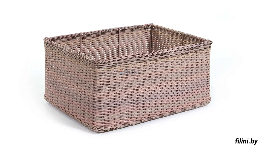 Небольшая плетеная корзина "ФА-4" для хранения купить в Минске оптом и в розницу. Аксессуары из искусственного ротанга различных форм и расцветок на заказ у производителя ООО Фокси крафт