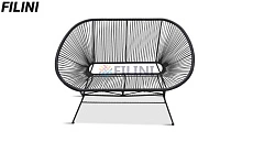 Купить уличный диван "Акапулько" на террасу, веранду, балкон, лоджию, открытую зону отдыха в Минске. Садовые 2-х и 3-х диваны с подушками у производителя уличной мебели Фокси крафт Беларусь