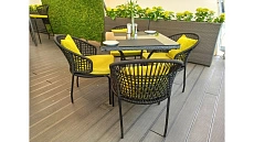 Набор садовой мебели "Эмбер", стол и стулья из роупа для террасы в каталоге производителя FILINI