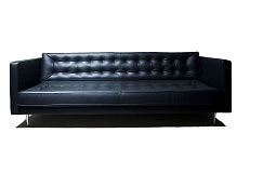 Трехместный прямой диван "Магистр" из натуральной кожи, на заказ. Производитель ООО Фокси крафт Беларусь