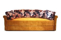 Купить полукруглый диван "Доминика" с цветочным принтом в гостиную от ООО Фокси крафт Беларусь