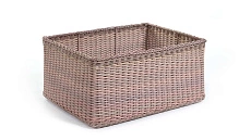 Небольшая плетеная корзина "ФА-4" для хранения купить в Минске оптом и в розницу. Аксессуары из искусственного ротанга различных форм и расцветок на заказ у производителя ООО Фокси крафт
