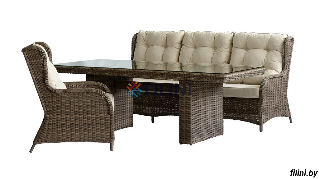 Комплект уличной мебели "Глен" из искусственного ротанга на сайте производителя filini.by