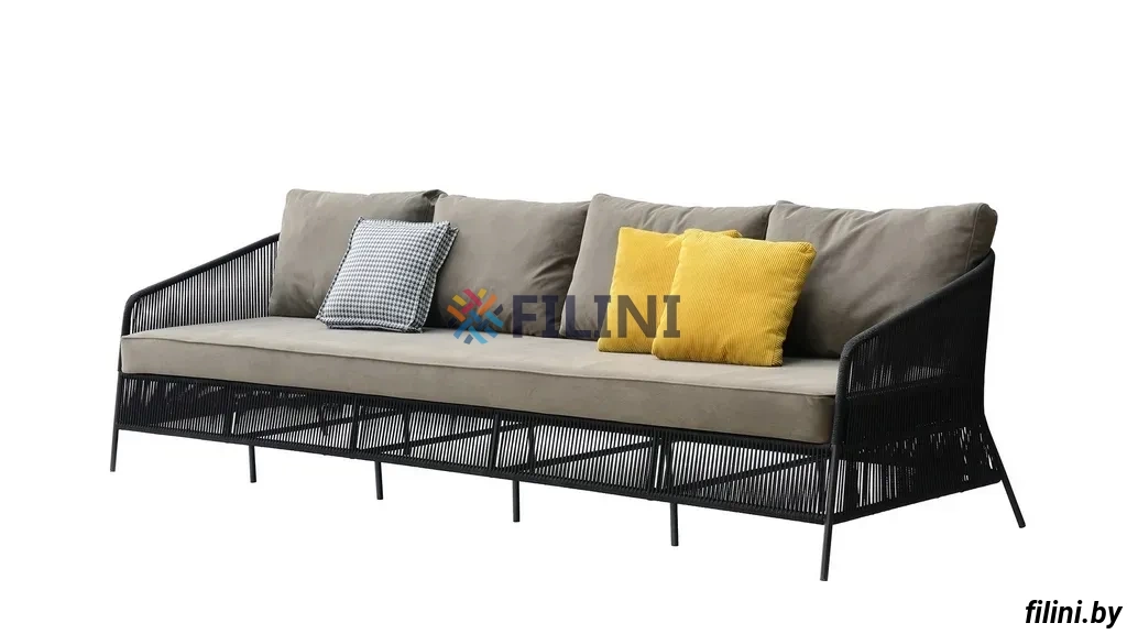 Плетеный диван "Венеция" из роупа (веревки) на сайте производителя filini.by