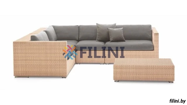 Модульный диван "Квадро" из искусственного ротанга в каталоге садовой мебели FILINI