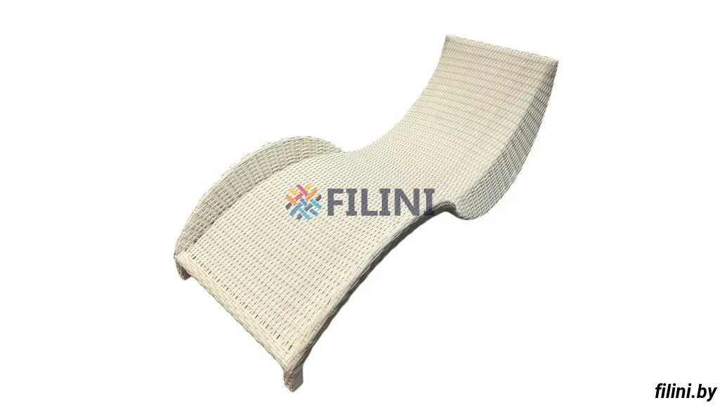 Садовый шезлонг лежак "Эво" из искусственного ротанга для дачи, сада, террасы или бассейна на сайте производителя filini.by