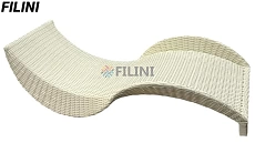 Садовый шезлонг лежак "Эво" из искусственного ротанга для дачи, сада, террасы или бассейна в каталоге производителя FILINI