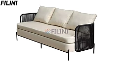 Плетеный диван из роупа (веревки) "Руф" для террасы в каталоге производителя FILINI